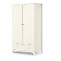 Julian Bowen Maine 2 Door Combination Wardrobe Surf White Baths