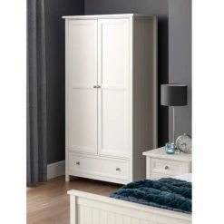 Julian Bowen Maine 2 Door Combination Wardrobe Surf White Baths