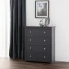 Julian Bowen Radley 4 Drawer Chest Anthracite Baths