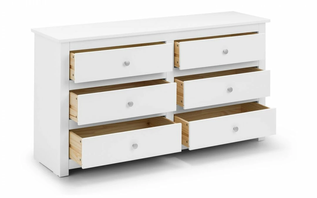 Julian Bowen Radley 6 Drawer Chest White Baths