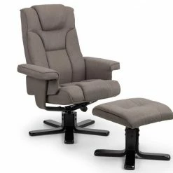 Julian Bowen Malmo Recliner And Foot Stool Grey