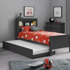Julian Bowen Maine Bookcase Bed Anthracite