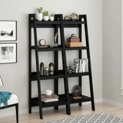 Dorel Home Lawrence 4 Shelf Ladder Bookcase Style