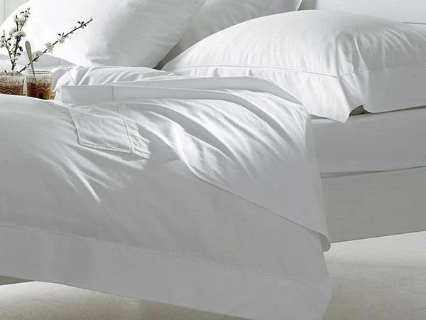Harwood Textiles Bellissimo 400 TC Cotton Fitted Sheets White Baths