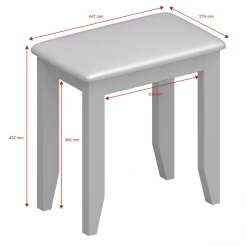 Steens Heston White Stool