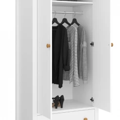 Steens Heston White And Pine 2 Door Wardrobe