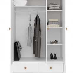 Steens Heston White And Pine 3 Door Wardrobe
