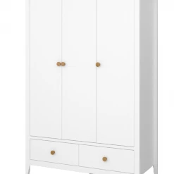 Steens Heston White And Pine 3 Door Wardrobe
