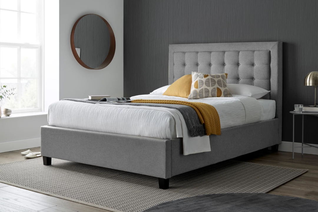 Beds Bedmaster Brandon Fabric Ottoman Bed