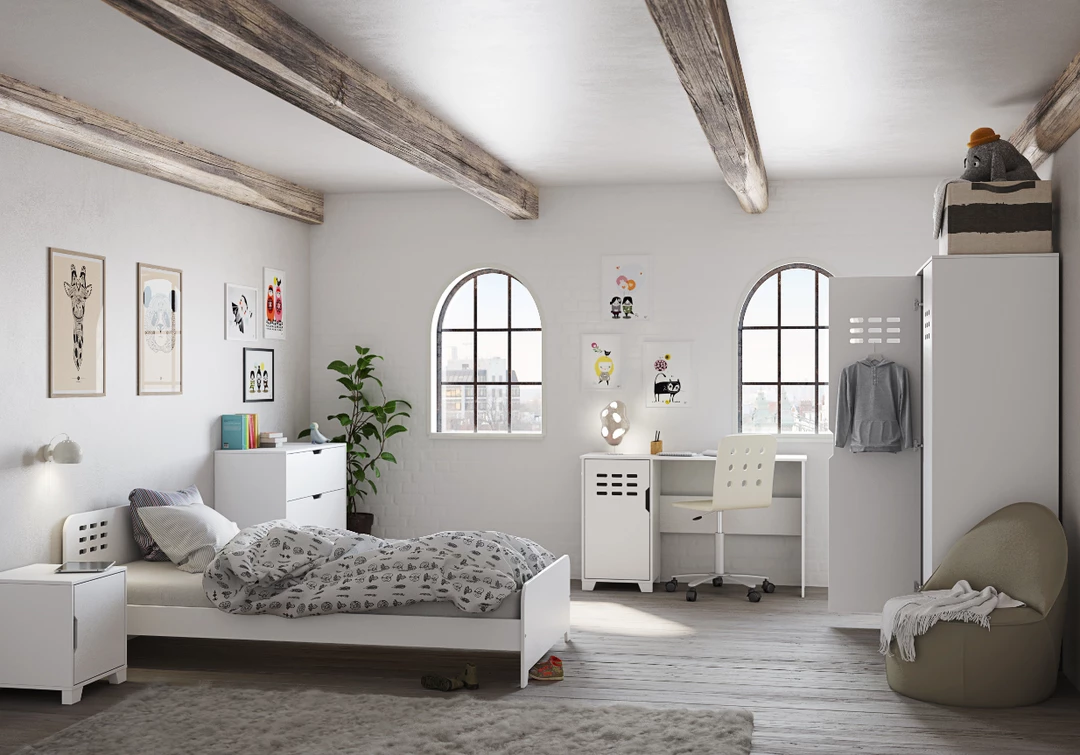 Beds Steens Loke Bed White