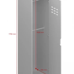 Steens Loke 1 Door Wardrobe Grey