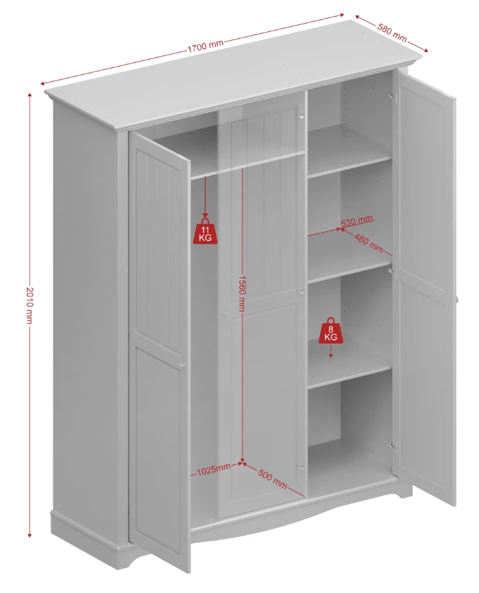 Steens Lotta 3 Door Wardrobe