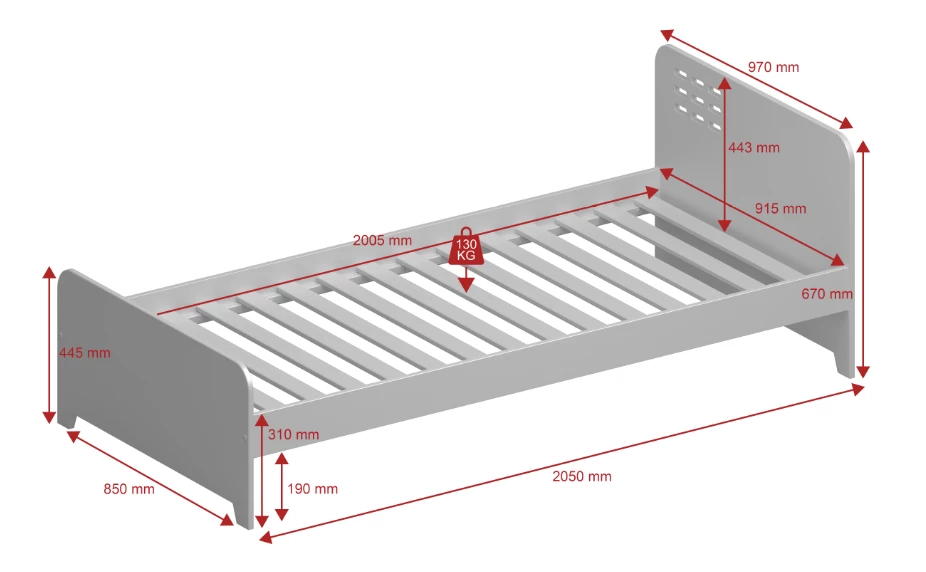 Beds Steens Loke Bed White