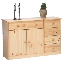 Steens Mario 2 Door 6 Drawer Sideboard Pine