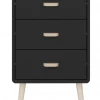 Steens Mino 3 Drawer Bedside Black