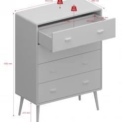 Steens Mino 4 Drawer Chest Black