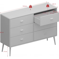 Steens Mino 3 + 3 Wide Chest Black