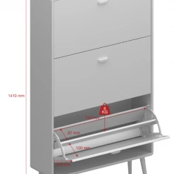 Steens Mino Shoe Cabinet White