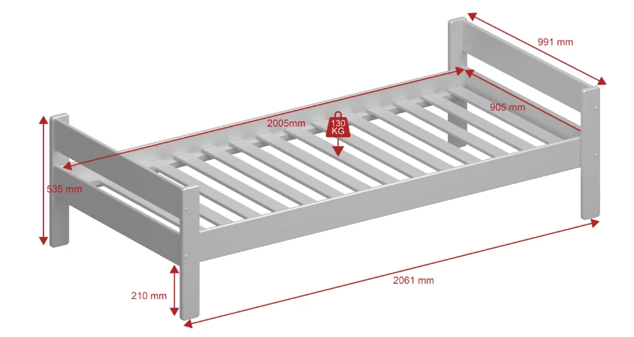 Steens Nice Single Bed White Beds