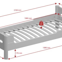 Steens Oniria Single Bed White And Whitewash Beds