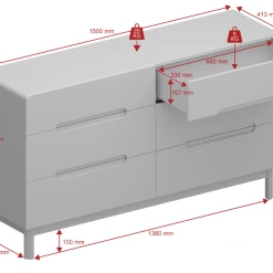 Steens Oniria 3+3 Wide Chest Pink