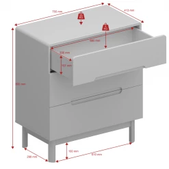 Steens Oniria 3 Drawer Chest White