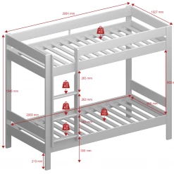 Steens Nice Bunk Bed Whitewash