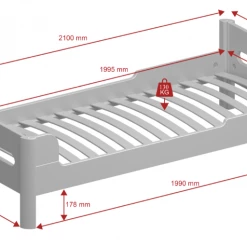 Steens Oniria Single Bed Green And Whitewash Beds