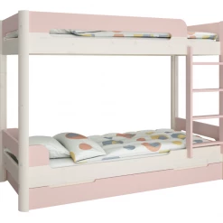 Steens Oniria Bunk Bed Pink And Whitewash Bunk Beds