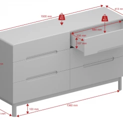 Steens Oniria 3+3 Wide Chest Blue
