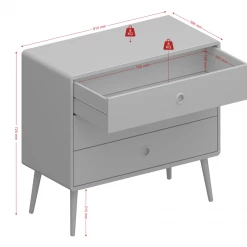 Steens Soft Line 3 Drawer Wide Chest Grey