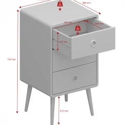 Steens Soft Line 3 Drawer Chest Grey