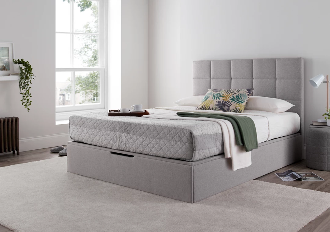 Beds Kaydian Whitburn Spirit Silver Ottoman Bed Frame
