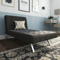 Dorel Home Emily Chaise Single Sofa Bed Baths