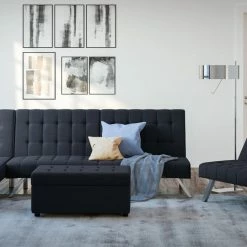 Dorel Home Emily Chaise Single Sofa Bed Baths