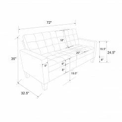 Dorel Home Bowie Small Space Sofa