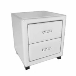 Time Living Dorest White 2 Drawer Bedside Chest Baths