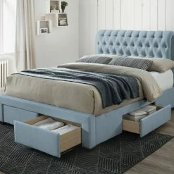 Artisan Bed Company Button Draw Fabric Bed Beds