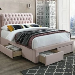 Artisan Bed Company Button Draw Fabric Bed Beds