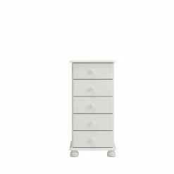 Steens Richmond White 5 Drawer Narrow Chest Baths