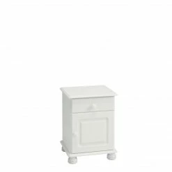 Baths Steens Richmond 1 Door 1 Draw White Bed Side Table
