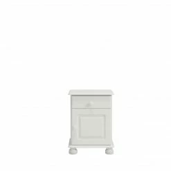 Baths Steens Richmond 1 Door 1 Draw White Bed Side Table
