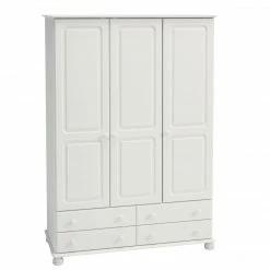 Steens Richmond White 3 Door 4 Draw Wardrobe