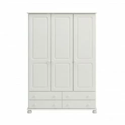 Steens Richmond White 3 Door 4 Draw Wardrobe