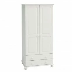 Steens Richmond White 2 Door 2 Draw Wardrobe Baths