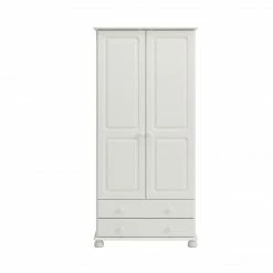 Steens Richmond White 2 Door 2 Draw Wardrobe Baths