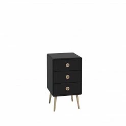 Steens Soft Line Black 3 Drawer Chest