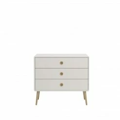 Baths Steens Soft Line White 3 Drawer Wide Chest
