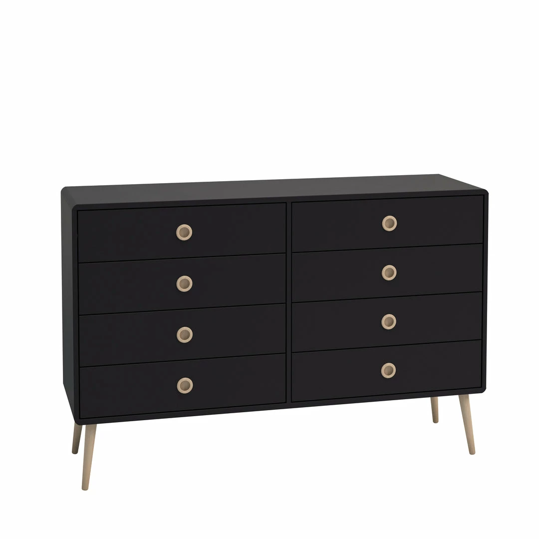 Steens Soft Line Black 4 + 4 Wide Chest Baths