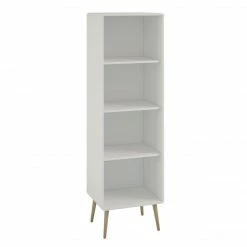 Baths Steens Softline Living White Narrow Bookcase